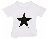星柄Tシャツ　ベビー服　キッズ服　子供服　男女兼用 (120ｃｍ, ホワイト)