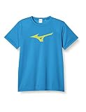 [ミズノ] トレーニングウェア 半袖Tシャツ ビックロゴ 吸汗速乾 ドライ 32JA8155 ディーバブルー×ライム 日本 S (日本サイズS相当)
