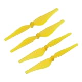 uxcell RCプロペラブレード2枚羽根 7.6cm直径 プラスチック製 イエロー ローノイズ RC飛行機 DIY航空機 ドローン用