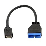 NFHK USB 3.1 フロントパネルヘッダーからUSB 3.0 20ピンヘッダー延長ケーブル 20cm ASUSマザーボード用
