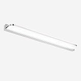 LEDミラーライト、洗面所トイレ浴室、ステンレススチールベース、防水、防曇、シルバー16W72cm（28.3インチ） ( Color : White light )