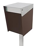 LEON 郵便 ポスト サンノゼ トール（ポール付き） チョコレート 鍵付き 99.9％ 防水構造 日本製 新世代 アメリカン ポスト 大容量