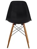 チャールズ・レイ&amp;イームズ デザイン DSW シェルチェア ブラック(黒) K/D ハーフマット デザイナーズ リプロダクト DSW-MAT-BK