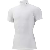 [ミズノ] トレーニングウェア コンプレッション ドライアクセルバイオギアシャツ ハイネック半袖 吸汗速乾 ストレッチ 紫外線カット メンズ 2021年モデル ホワイト(マット) S