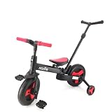 Gorocking 折りたたみ三輪車 一台四役 4in1 組み立て簡単 3色 対象年齢1.5～5歳 (レッド)