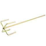 uxcell　塗料ミキサ　かくはん機　50cm長　六角シャフト　真鍮トーン　かくはん　メタル 　撹拌機