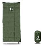 【Moonrock】 寝袋 シュラフ ダウン コンパクト 軽量 封筒型 限界使用温度5度 (コヨーテ)