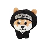 旅するマメしば ぬいぐるみキーホルダー かわいい ぬいぐるみ ふわふわ 犬 柴犬 豆柴 おもちゃ 癒し (忍者バージョン)