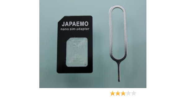 Amazon Docomo Iphone5s 5c Japaemo製 Nanosimを通常simに変換するアダプタ 1タイプ リリースピン付属 ブラック ナノsimカード ガラケーやスマホに必需品 Sim関連アクセサリ 通販