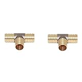 Fenteer 2個　真鍮　 T型　ホース　燃料ホース　オイル　ホース　アダプター　継手　配管用部品　全3種 - #3