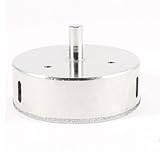 uxcell ガラスホールソー 金属 ダイヤモンド粒子 被覆工具 ドリルビット 90mm 銀色