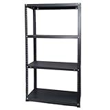 ダイソー スチールラック４段 ＬＳＴ－７５３６ ネオブラック 約幅７５×奥行３６×高さ１３５ｃｍ 【アングル棚 スチール棚】