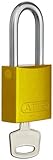 Brady Aluminum Lockout/Tagout Padlock Keyed Different 1-3/5 Body Length 1-1/2 Shackle Clearance Yell
