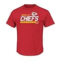 NFL Kansas City Chiefs Men 's Passing Gameプログラム半袖ベーシックTシャツ、Xラージ、アスレチックレッド