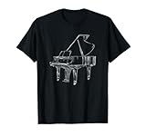 Grand Piano. グランドピアノ。キーボード。音楽。描画 . Music. Tシャツ