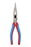 Channellock E388CB E Series 8-Inch Bent Long Nose Plier with XLT Joint and Code Blue Grips [並行輸入品]