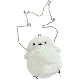 PETITCHOU シマエナガ レディースポーチ バッグ スマホポーチ ふわふわ モコモコ ぬいぐるみ 北海道 野鳥 白い鳥 大福