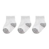 Carter 's Baby Boys ' Quarterクルーソックス( 3パック) カラー: ホワイト