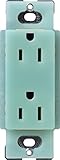 Lutron SCRS-15-TR-SG Satin Colors 15-Amp Duplex Tamper Resistant Receptacle, Sea Glass [並行輸入品]