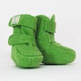 (ピッカプー) Pickapooh オーガニックウール ＆ オーガニックコットン ブーティー グリーン サイズ 3 (約13-14cm 目安1~2才)