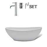 ４点フルセット　LKO陶磁器製洗面手洗ボウル ＋ 専用混合栓 ＋ ポップアップ排水栓 ＋ 選べる排水管　S字床排水管 または ボトルトラップ壁排水管