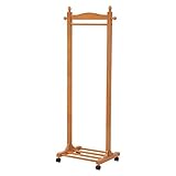 木製ハンガーラック 衣類収納 【幅60cm ナチュラル】 収納棚 キャスター付き VR-7137NA