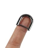 LMAPUR U字型Dカン D型カン リング ハンドメイド アクセサリー パーツ 金具 手芸 材料 小物 ネジ式 DIY 亜鉛合金 電気メッキ 12mm (2個, シルバー)