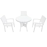 人工ラタンチェア3脚 丸テーブル1台 4点セット 強化ガラス ホワイト 籐 肘掛け付き 家具 ファニチャー インテリア スタッキングチェア リビング chair 椅子 南国 アジアン バリ風 リゾート