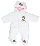 C-Princessベビー服 動物 ふわふわ ロンパース カバーオール 着ぐるみ 秋冬 あったかい 保温 キッズ 赤ちゃん 新生児 かわいい (74, Cホワイト)