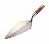 Kraft Tool RO386-13 W. Rose Narrow London Brick Trowel with Leather Handle, Low Lift Shank, 13-Inch 