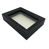 COZENTA 標本箱 シーラケース 蝶 小型 木製 (ブラック 外寸13x18x3.8cm 内寸9x14x1.8cm)