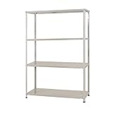 スチールラックのキタジマ KT-2-18 幅120×奥行45×高さ180cm 4段 ホワイトグレー 150kg/段
