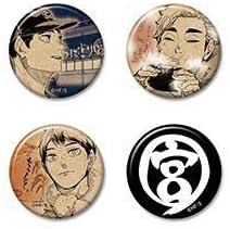 ハイキュー 原作 ジャンプショップ限定 8年半ありがとう フェア おにぎり宮のtシャツ 特製缶バッジ4種付き 宮治 宮侑 北信介 アイドル 芸能人グッズ 通販 Amazon