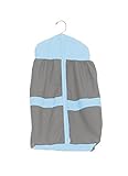 Baby Doll Bedding Solid Stripe Diaper Stacker Grey/Blue [並行輸入品]