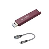 Kingston (キングストン) DataTraveler Max Type-A 1TB 高性能USBフラッシュドライブバンドル USB-Cアダプター付き (2アイテム)