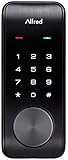 Alfred DB2-B スマートドアロック デッドボルト タッチスクリーン キーパッド ピンコード + キーエントリー + Bluetooth 最大20ピンコード (ブラック)
