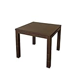 日用品 3段階継脚ダイニングコタツ80x80 ブラウン