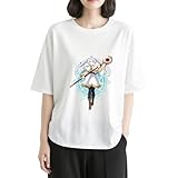 tシャツ レディース 半袖 葬送のフリーレン トップス 綿100% クルーネック 夏服 T-Shirt おしゃれ カジュアル 日本から発送 XXL