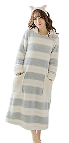 Mua レモンツリーセブン Lemon Tree7 マキシ丈ルームワンピース フード付き 耳付きパジャマ レディース ルームウェア ワンピース もこもこ モコモコ ふわもこ 無地 長袖 あったか ポケット付 ルームウェア Tren Amazon Nhật Chinh Hang Fado