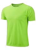 メンズルース半袖Tシャツ通気性湿気ウィッキングカジュアルスポーツトップ (M, グリーン)