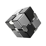 マジックキューブ 2x2 インフィニティキューブ Infinity Cube マジックキューブ MagicCube 立体パズル インフィニティ フィジェット キューブ 大人向けゲーム 頑丈で重い 減圧おもちゃ 持ち運び (強化版 黒色とシルバー色合わせ)