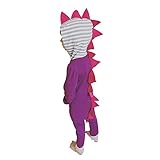 Fheaven (TM) ジャンプスーツ ロンパース 赤ちゃん 女の子 男の子 秋 冬 ストライプ 3D 恐竜 フード付き ロンパース ジャンプスーツ 服 18-24Months パープル