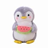 AmNooL ペンギンぬいぐるみ かわいい ペンギンぬいぐるみ ペンギン抱き枕 ペンギンのぬいぐるみ 南極動物 ペンギンのぬいぐるみ 子ども プレゼント カップル 祝日の贈り物 誕生日 パーティー 記念品 インテリア （スイカ，25CM）