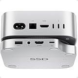 PULWTOP 9 in 1 USB C ハブ Mac Mini M4/ M4 Pro 2024用 ドッキングステーション up to 4TB 容量拡張 アクセサリー M.2 SSDスロット付, 1 x HDMI 4K 60Hz, 3 x USB-A 2.0, 1 x 3.5mm Audio, 1 x USB-C to ホスト, 1 x SD/TF3.0 カードスロット (SSD含まれない)