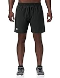 NaviSkinメンズ5 "クイックドライランニングショーツワークアウトWoven Shorts Zipポケット L ブラック
