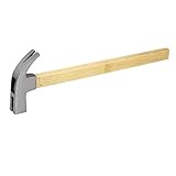 uxcell 木製ハンドル磁気金属曲がった爪ハンマーハンドツール