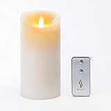 brucech発光体LEDキャンドル、3.5 " x7 " Flameless Moving Wick Candle withタイマー、アイボリー