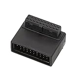 コンピュータのマザーボード。メインボード USB3.0 19pin 90° 角度コネクタ ステアリング ヘッド オス - メス延長コンバータ USB3.0 角度付きヘッダー アダプター