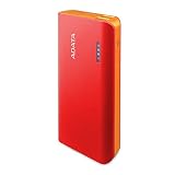 ADATA 10000mAh モバイルバッテリー LEDライト付き 1年間保証 レッド/オレンジ APT100-10000M-5V-CRDOR APT100-10000M-5V-CRDOR