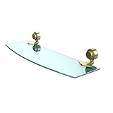 Allied Brass 433/18-SBR 18 x 5 Beveled Glass Shelf Satin Brass by Allied Brass